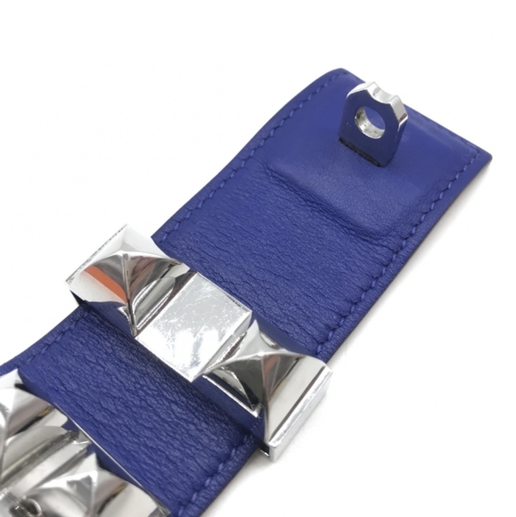 HERMÈS Authentic Collier De Chien 24 Bracelet Discontinued Color: Blue In Box - Picture 11 of 16